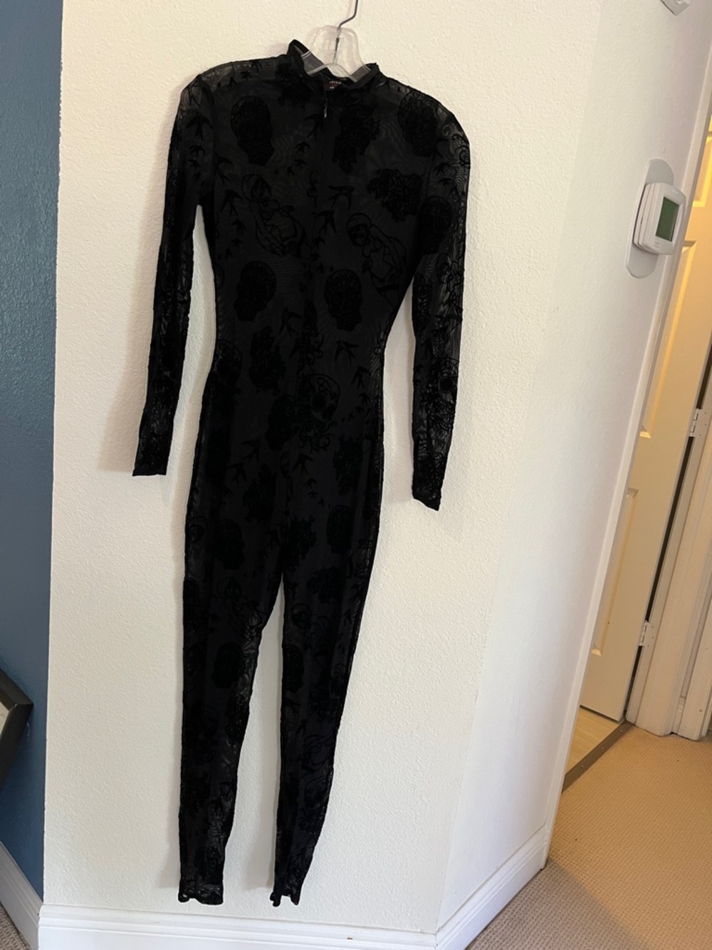 Sheet Black Burnout Lace Jumpsuit